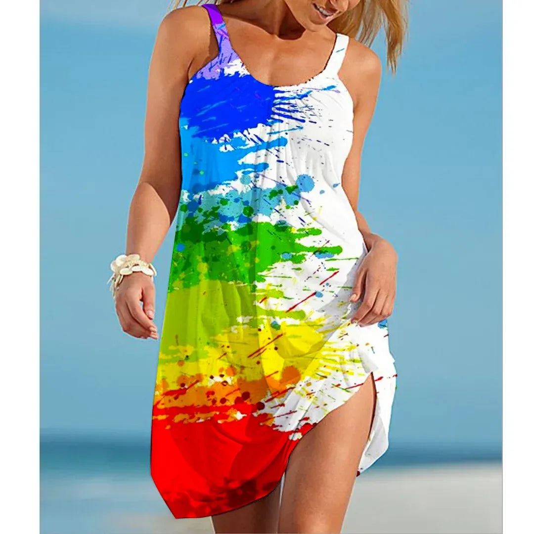 buntes-rainbow-midi-sommerkleid-kleid-jlr-design-19 - JLR Design
