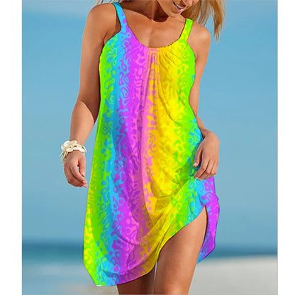 buntes-rainbow-midi-sommerkleid-kleid-jlr-design-6 - JLR Design