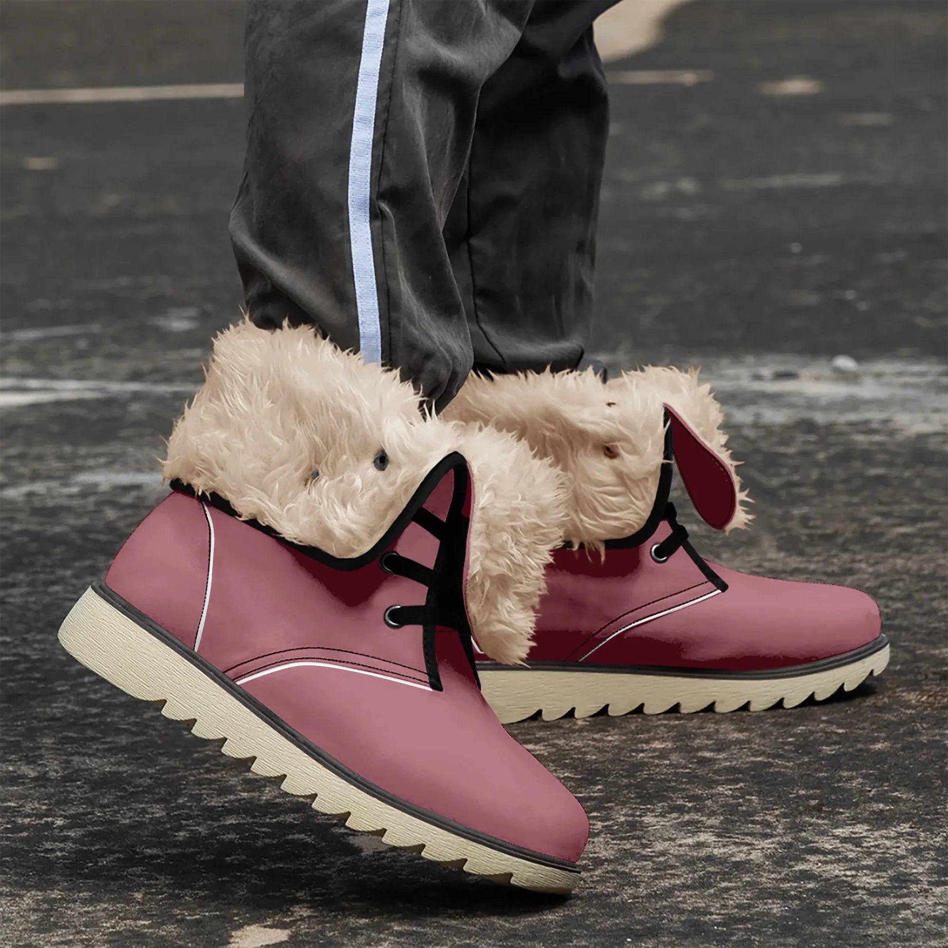 burgund-chic-boots-mit-pluschfutter-boots-jlr-design-1 - JLR Design