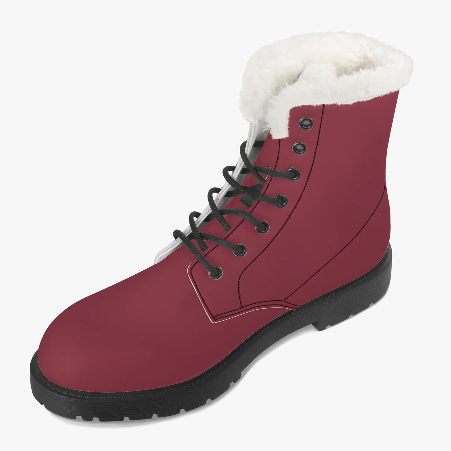 burgund-faux-fur-leder-boots-boots-jlr-design-3 - JLR Design