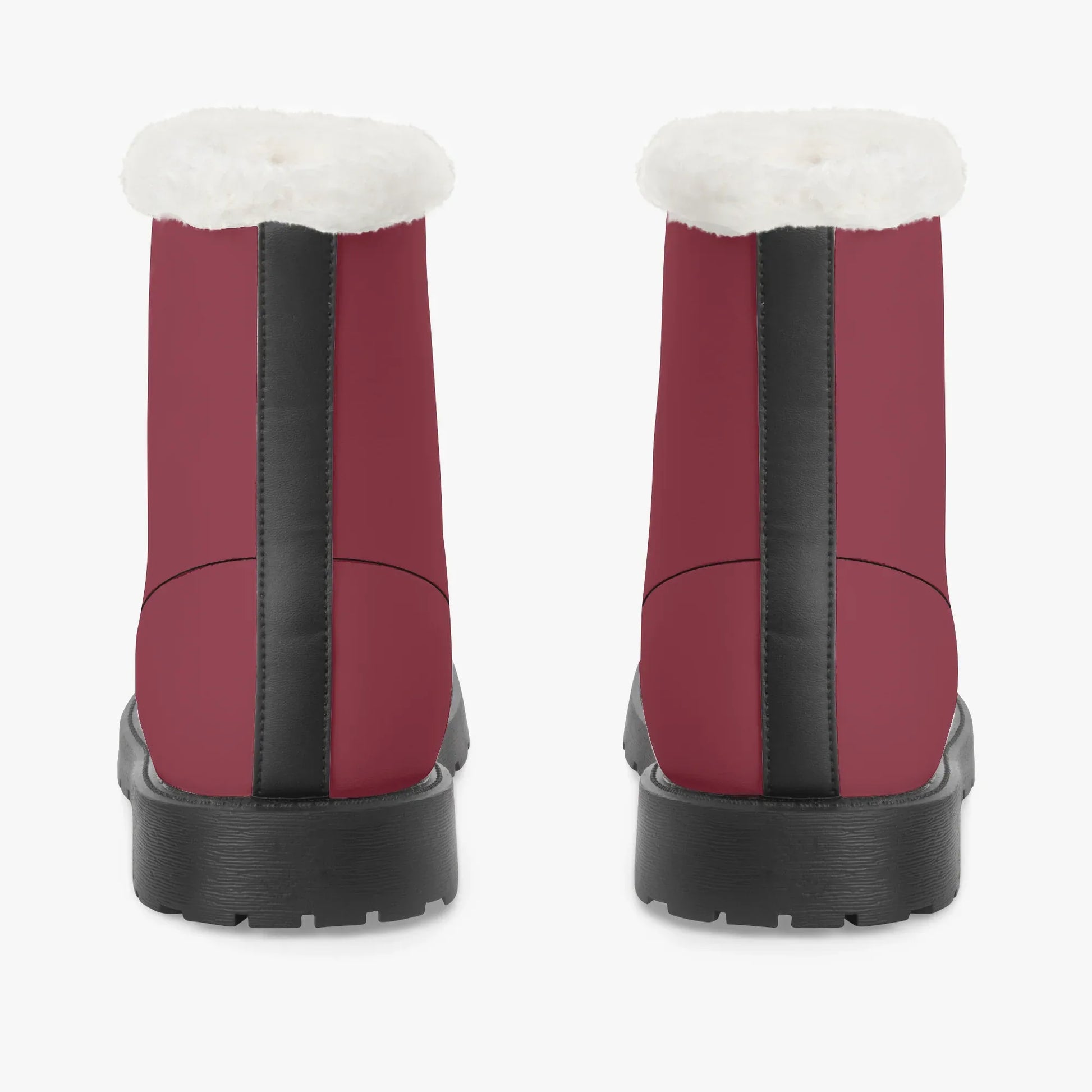 burgund-faux-fur-leder-boots-boots-jlr-design-6 - JLR Design