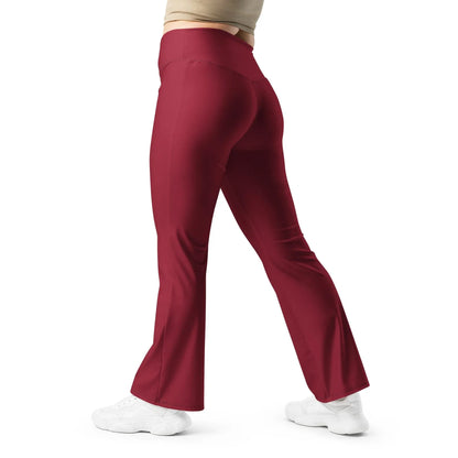 burgund-high-waist-flare-leggings-flare-leggings-jlr-design-5 - JLR Design