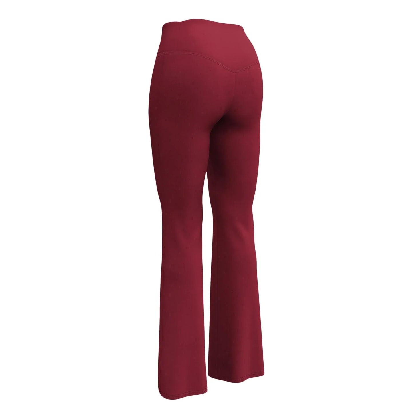 burgund-high-waist-flare-leggings-flare-leggings-jlr-design-7 - JLR Design