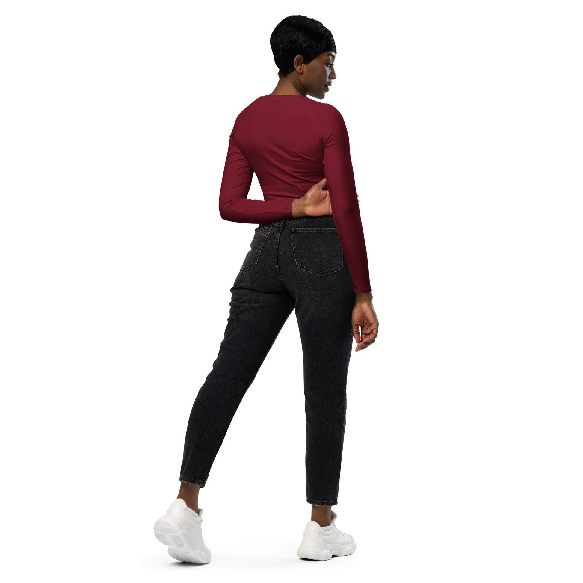 burgund-long-sleeve-damen-crop-top-long-sleeve-crop-top-jlr-design-4 - JLR Design