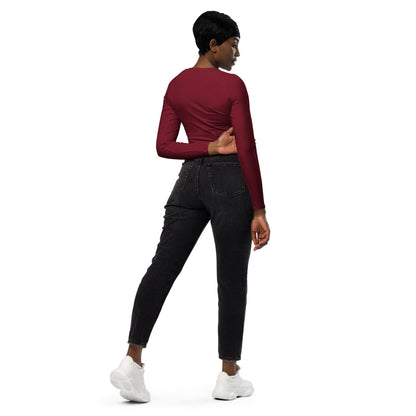 burgund-long-sleeve-damen-crop-top-long-sleeve-crop-top-jlr-design-4 - JLR Design