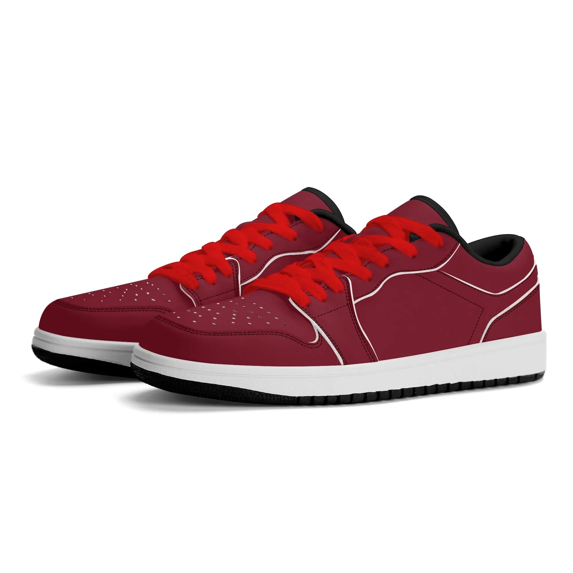 burgund-low-top-leder-sneaker-fur-damen-sneaker-jlr-design-8 - JLR Design