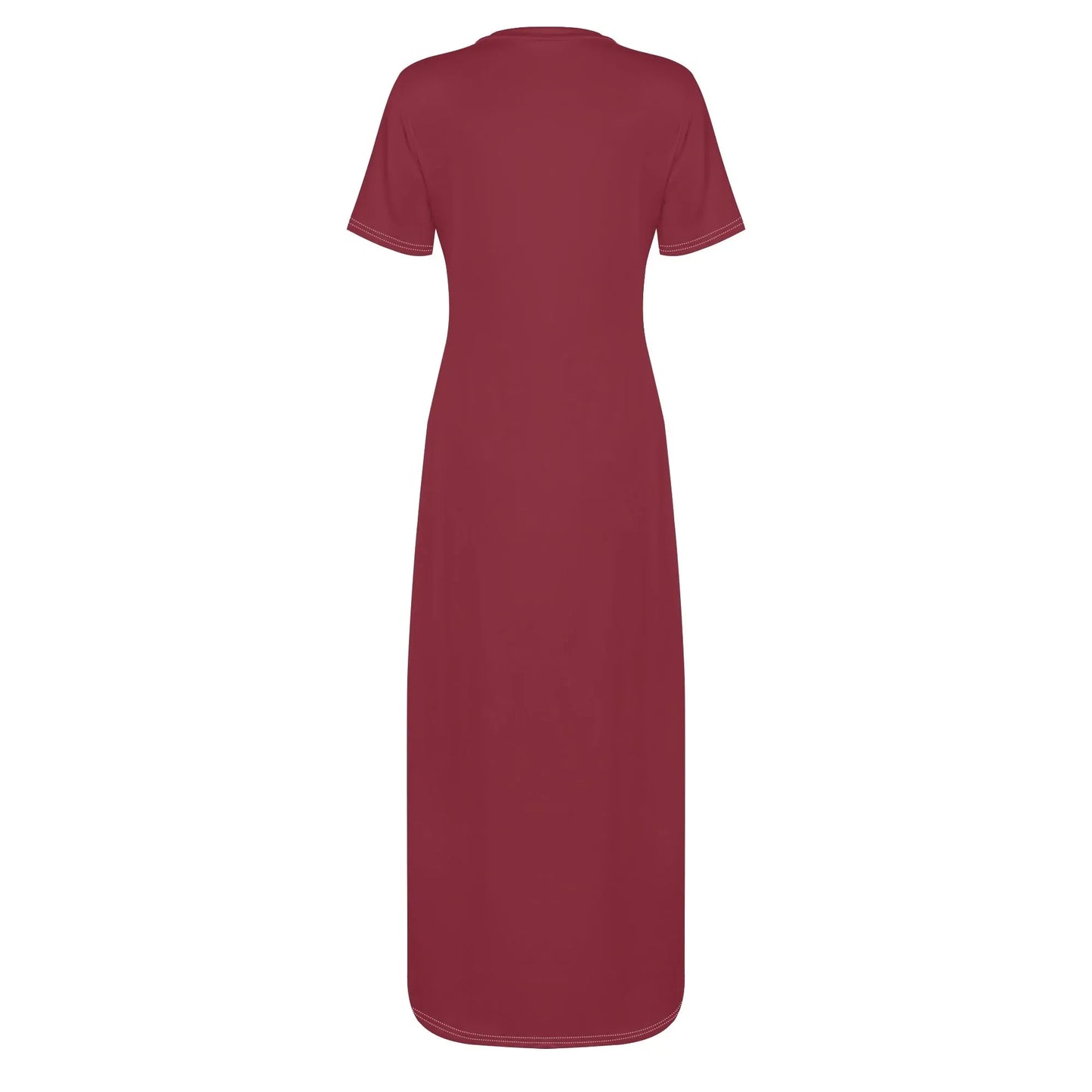 burgund-short-sleeve-long-dress-long-dress-jlr-design-4 - JLR Design