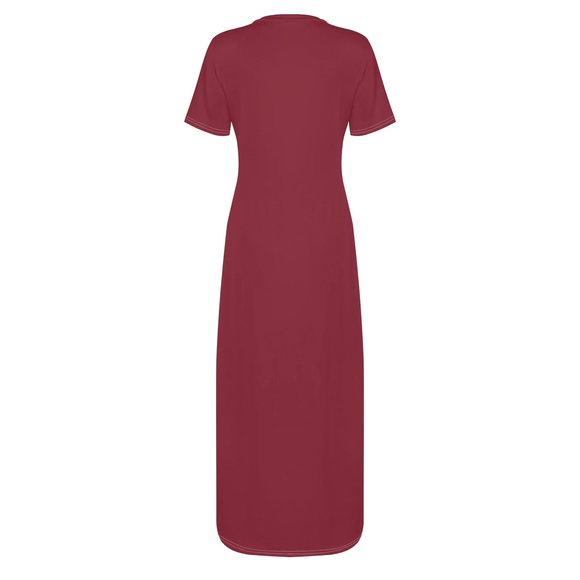 burgund-short-sleeve-long-dress-long-dress-jlr-design-4 - JLR Design