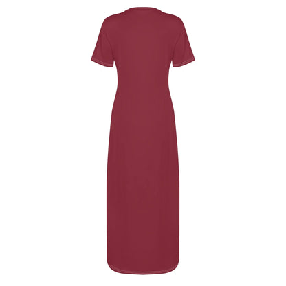 burgund-short-sleeve-long-dress-long-dress-jlr-design-4 - JLR Design