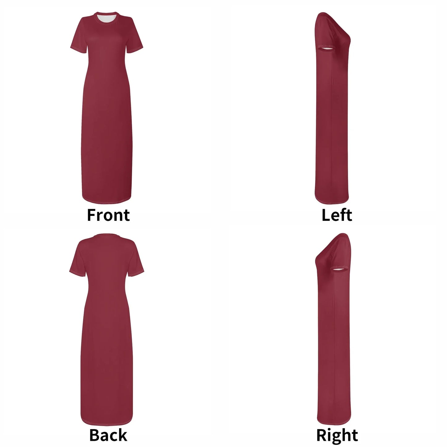 burgund-short-sleeve-long-dress-long-dress-jlr-design-7 - JLR Design