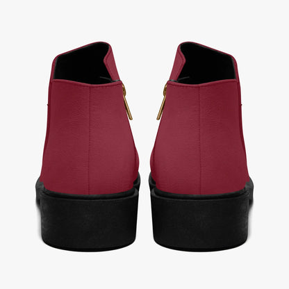 burgunde-elegante-reissverschluss-stiefeletten-stiefeletten-jlr-design-2 - JLR Design