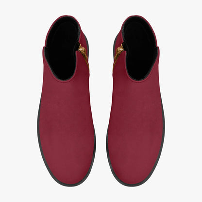 burgunde-elegante-reissverschluss-stiefeletten-stiefeletten-jlr-design-7 - JLR Design