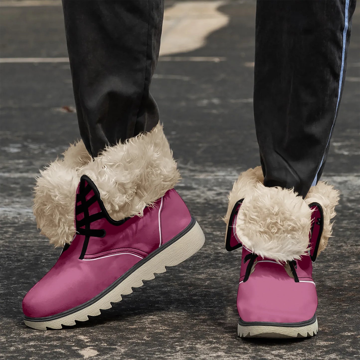 burgundy-chic-boots-mit-pluschfutter-boots-jlr-design-3 - JLR Design