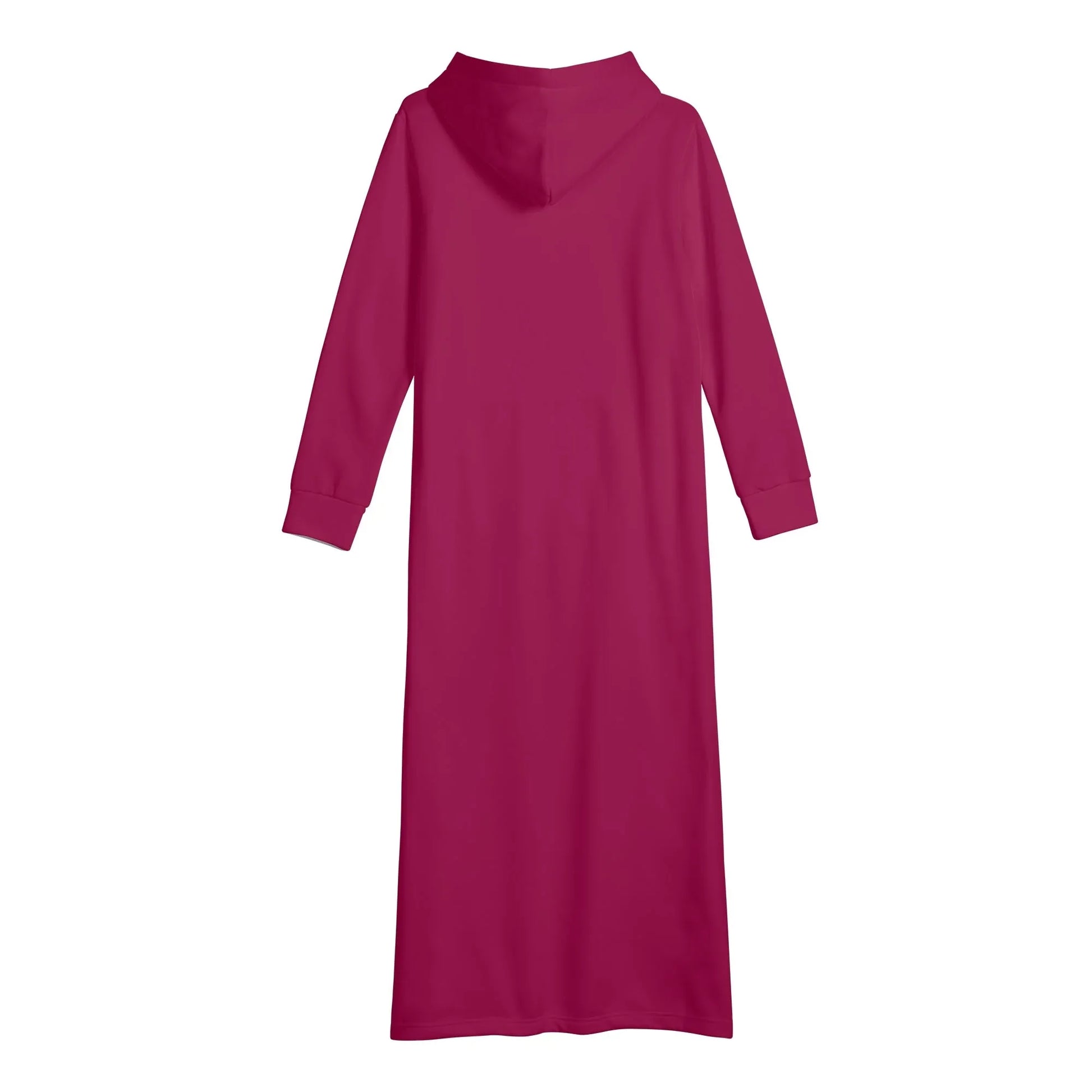 burgundy-damen-maxi-hoodiekleid-knochellanges-kapuzenkleid-aus-weich-angerautem-fleece-hoodiekleid-jlr-design-5 - JLR Design