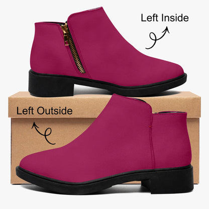 burgundy-elegante-reissverschluss-stiefeletten-stiefeletten-jlr-design-4 - JLR Design