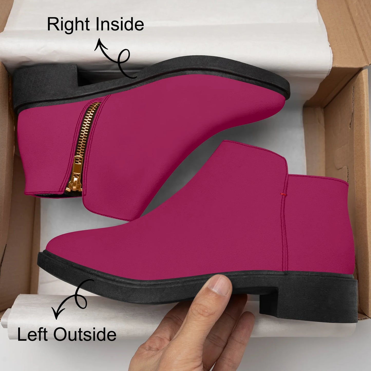 burgundy-elegante-reissverschluss-stiefeletten-stiefeletten-jlr-design-8 - JLR Design