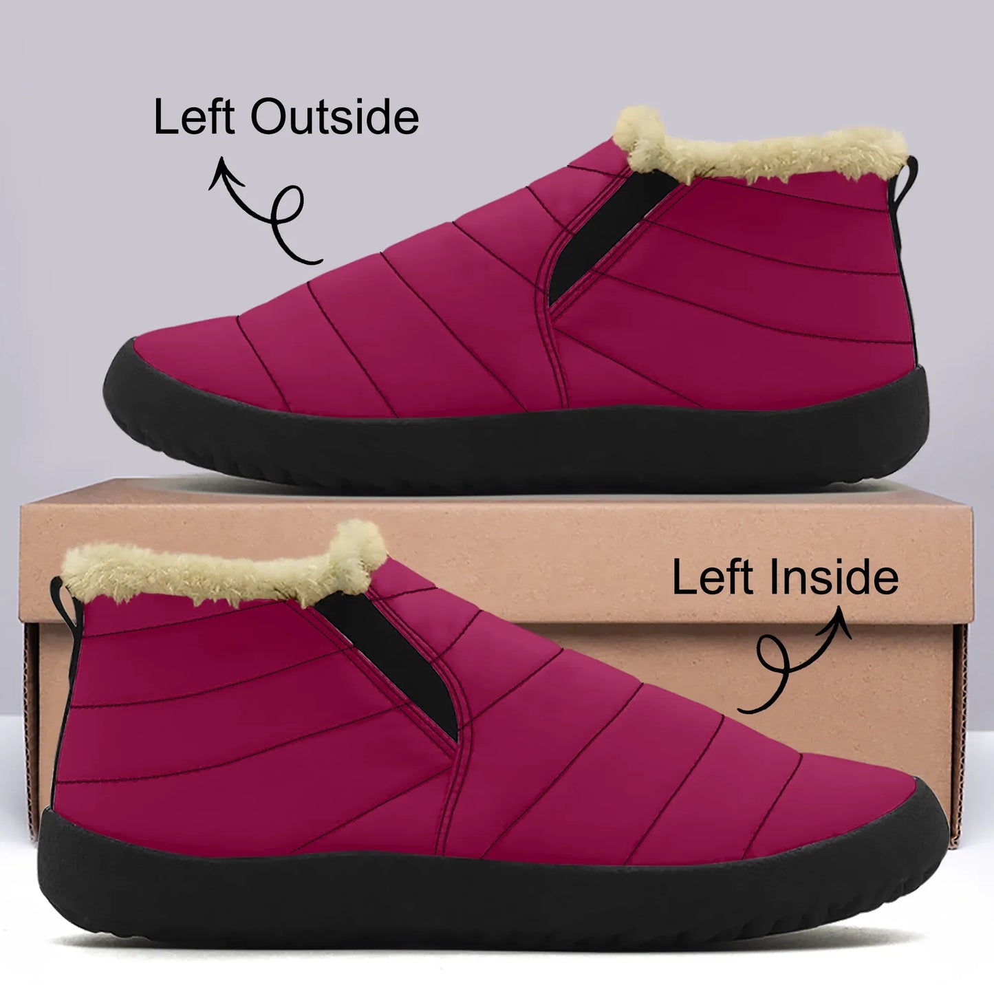 burgundy-faux-fur-slipper-slipper-jlr-design-1 - JLR Design