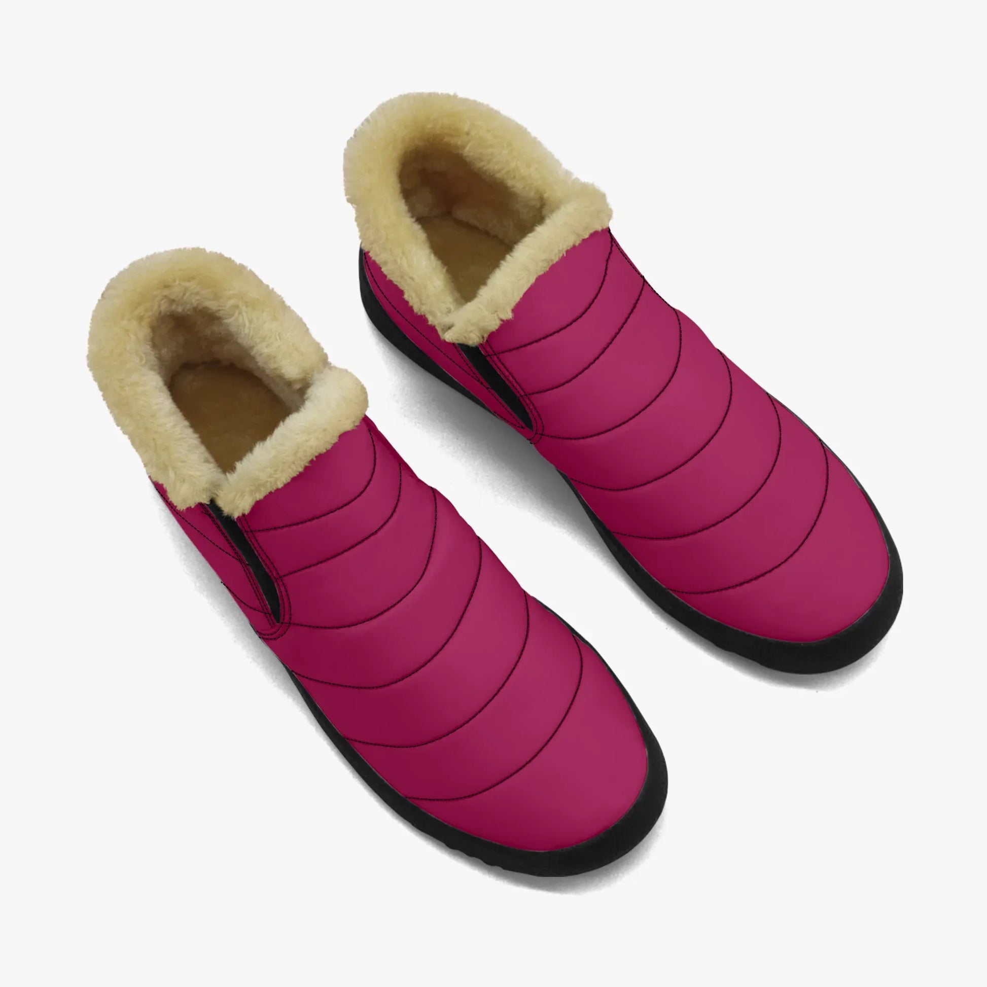 burgundy-faux-fur-slipper-slipper-jlr-design-2 - JLR Design