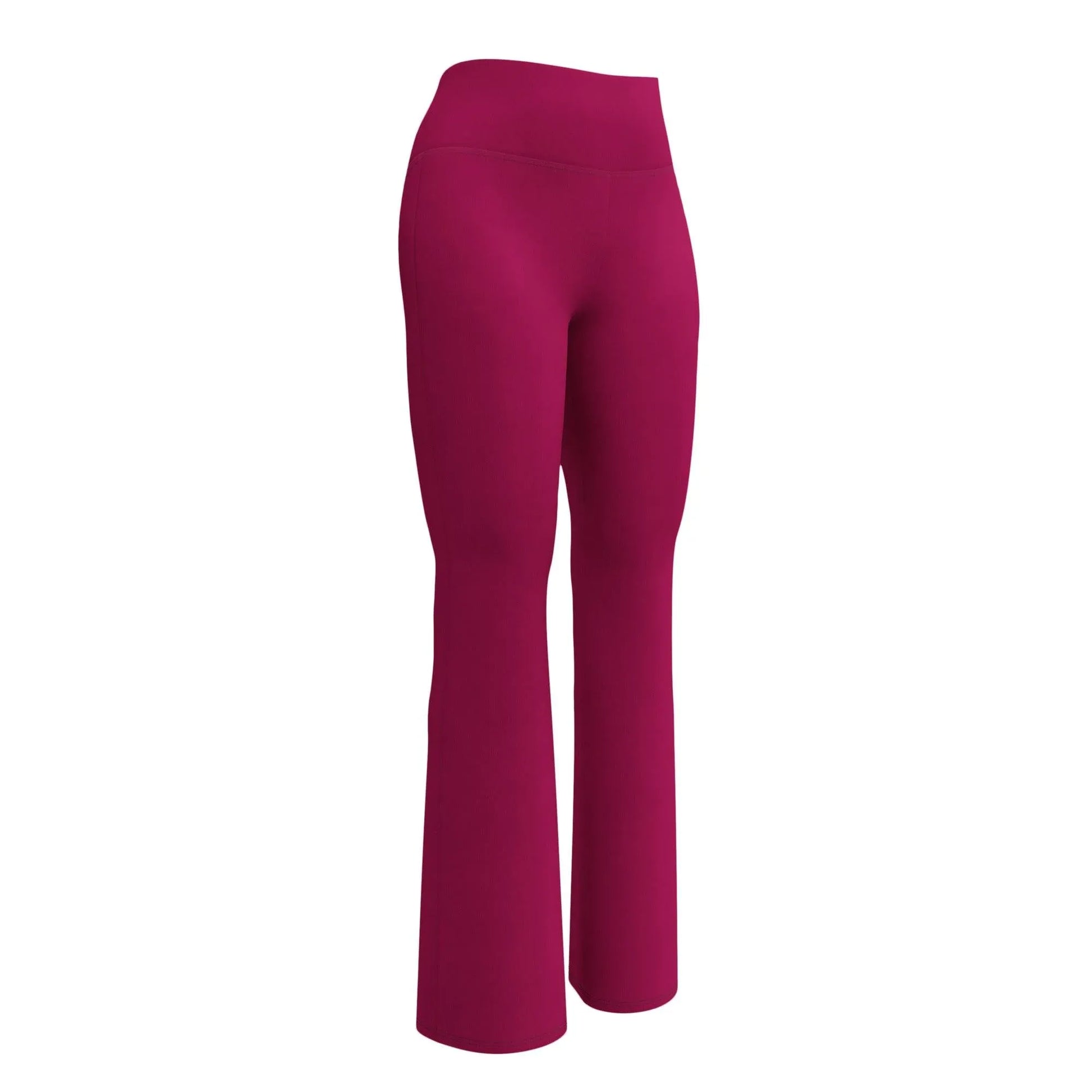 burgundy-high-waist-flare-leggings-flare-leggings-jlr-design-11 - JLR Design