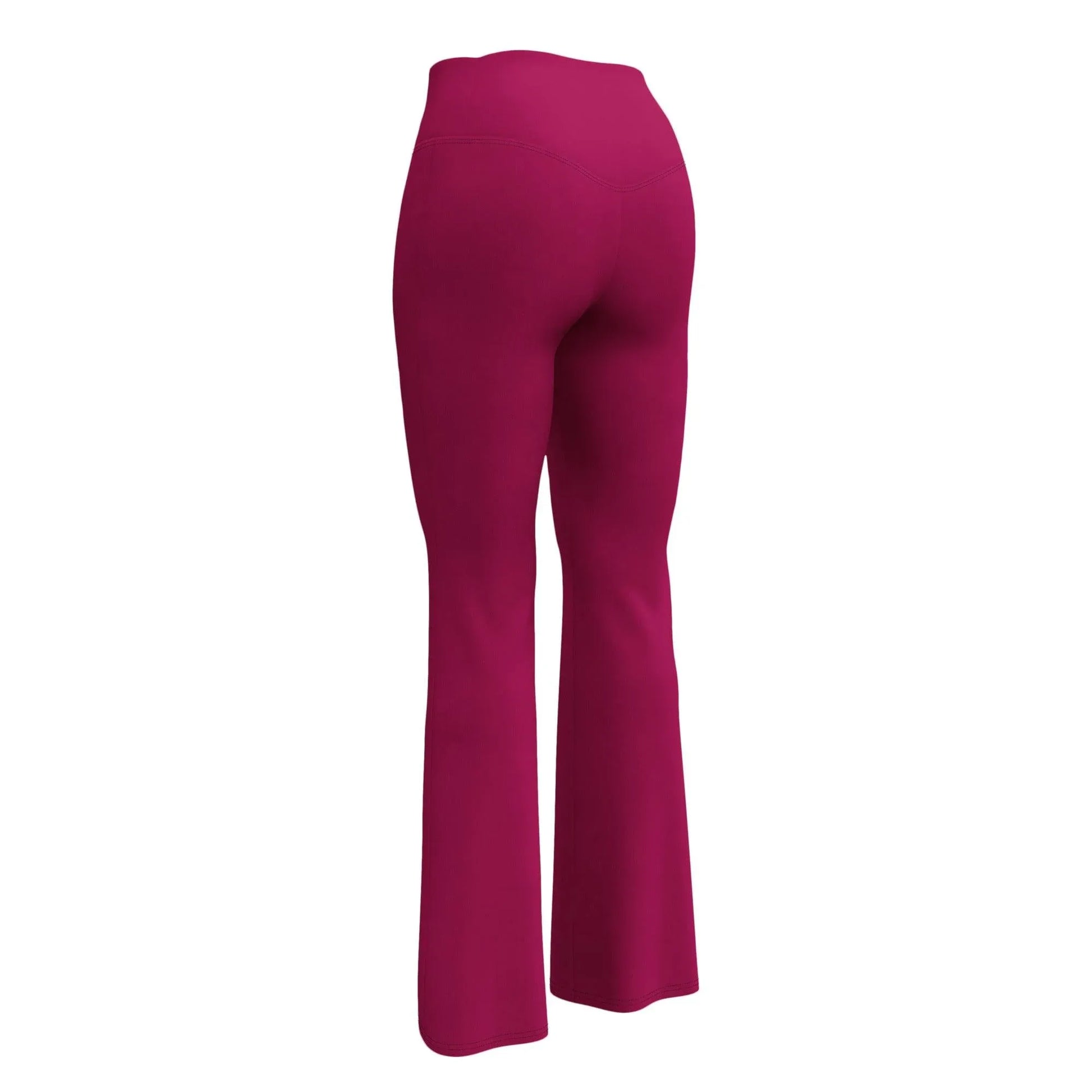 burgundy-high-waist-flare-leggings-flare-leggings-jlr-design-12 - JLR Design