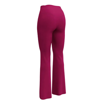 burgundy-high-waist-flare-leggings-flare-leggings-jlr-design-12 - JLR Design