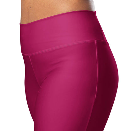 burgundy-high-waist-flare-leggings-flare-leggings-jlr-design-8 - JLR Design