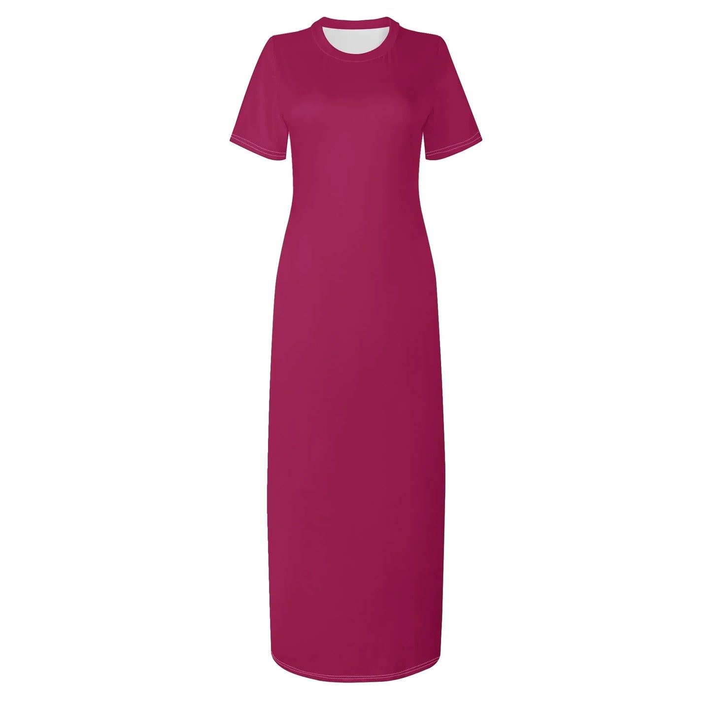 burgundy-short-sleeve-long-dress-long-dress-jlr-design-3 - JLR Design