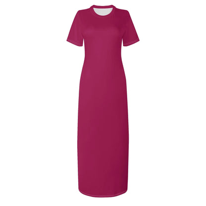 burgundy-short-sleeve-long-dress-long-dress-jlr-design-3 - JLR Design