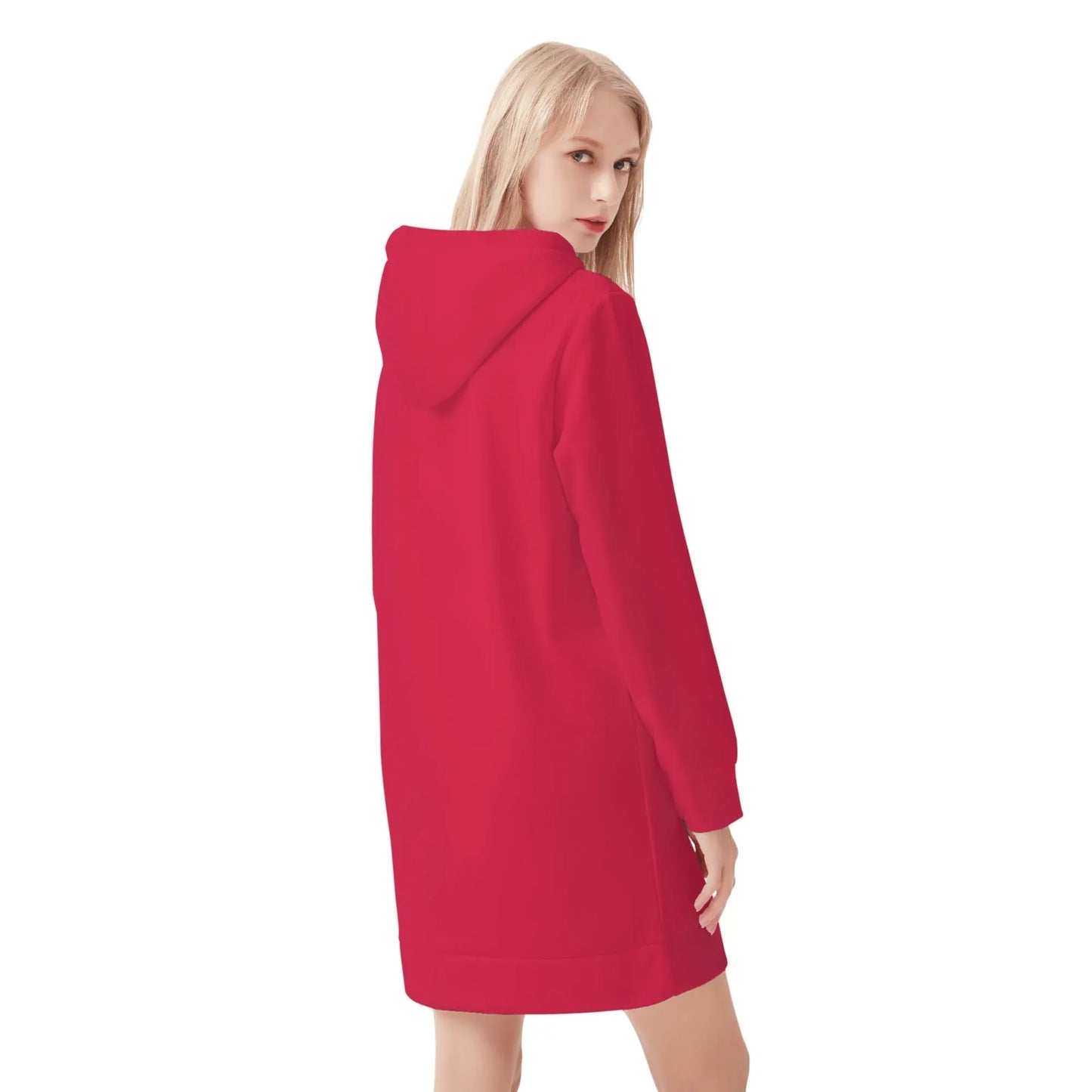 carmine-damen-hoodiekleid-warmes-velvet-kapuzenkleid-aus-weichem-samt-fleece-hoodiekleid-jlr-design-2 - JLR Design