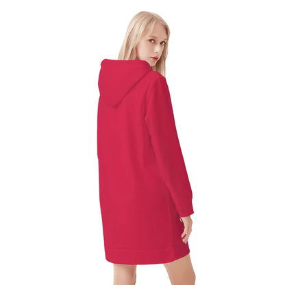 carmine-damen-hoodiekleid-warmes-velvet-kapuzenkleid-aus-weichem-samt-fleece-hoodiekleid-jlr-design-2 - JLR Design