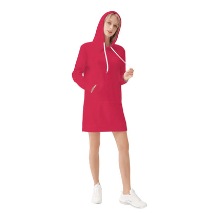carmine-damen-hoodiekleid-warmes-velvet-kapuzenkleid-aus-weichem-samt-fleece-hoodiekleid-jlr-design-4 - JLR Design