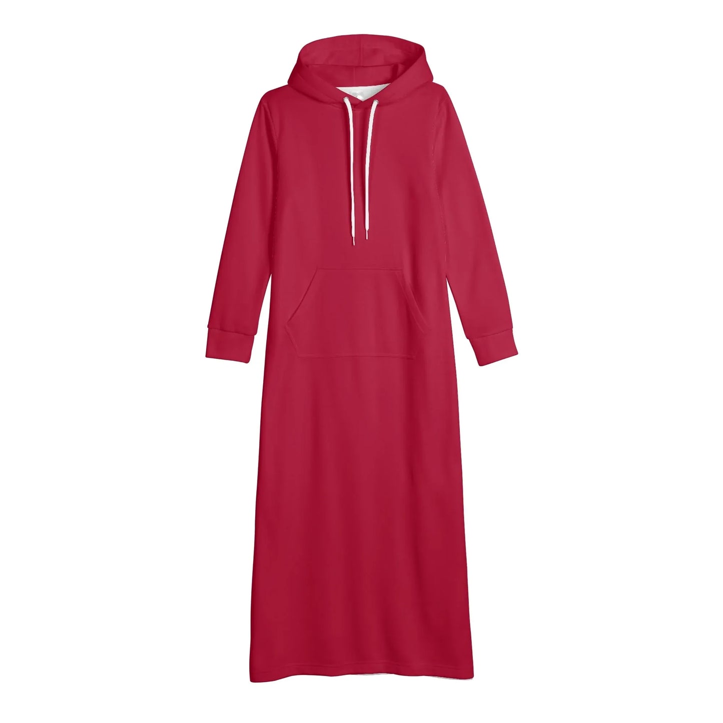 carmine-damen-maxi-hoodiekleid-knochellanges-kapuzenkleid-aus-weich-angerautem-fleece-hoodiekleid-jlr-design-4 - JLR Design