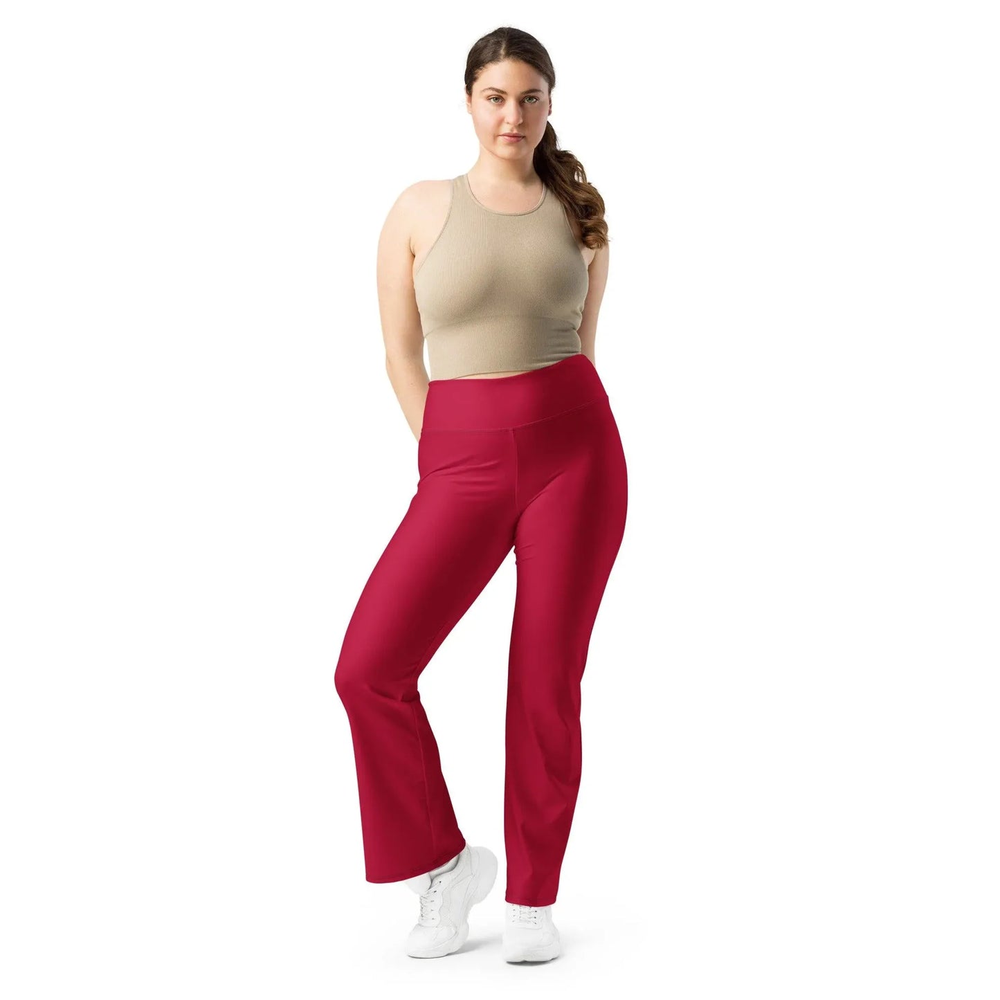 carmine-high-waist-flare-leggings-flare-leggings-jlr-design-4 - JLR Design