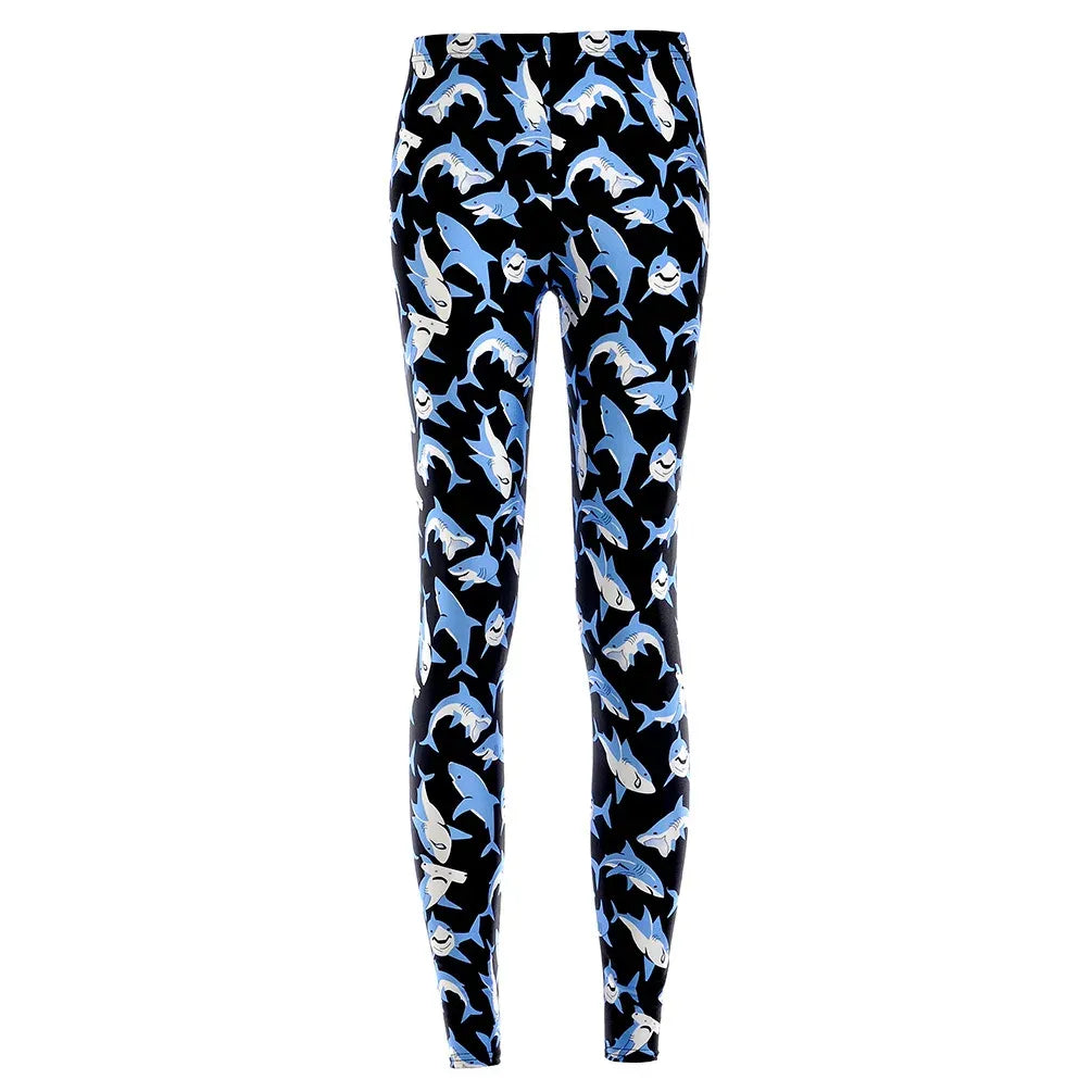 cartoon-shark-damen-leggings-leggings-jlr-design-1 - JLR Design