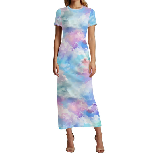 clouds-short-sleeve-long-dress-long-dress-jlr-design-1 - JLR Design