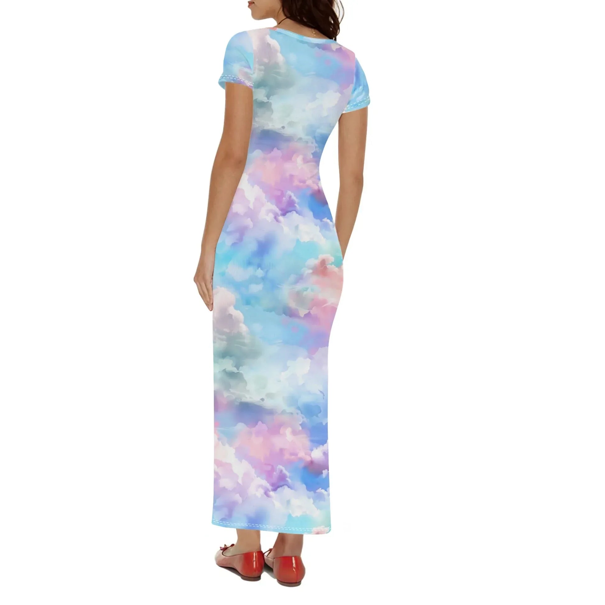 clouds-short-sleeve-long-dress-long-dress-jlr-design-2 - JLR Design
