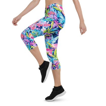 colorful-butterflies-v1-damen-capri-leggings-capri-leggings-jlr-design-9 - JLR Design