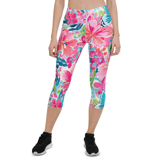 colorful-butterflies-v2-damen-capri-leggings-capri-leggings-jlr-design-1 - JLR Design