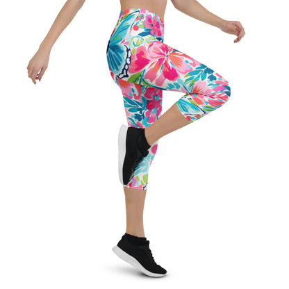 colorful-butterflies-v2-damen-capri-leggings-capri-leggings-jlr-design-10 - JLR Design
