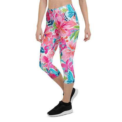 colorful-butterflies-v2-damen-capri-leggings-capri-leggings-jlr-design-11 - JLR Design