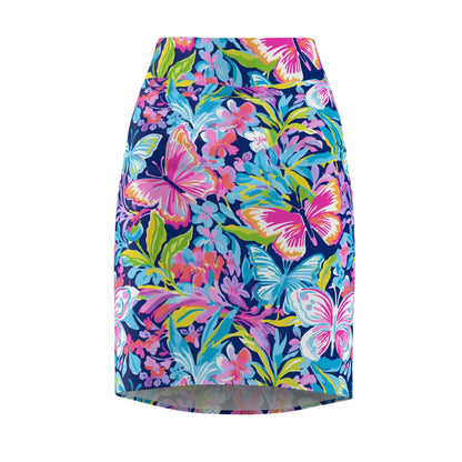colorful-butterflies-v3-bleistiftrock-fur-damen-eleganter-mid-waist-rock-mit-stretch-komfort-bleistiftrock-jlr-design-4 - JLR Design