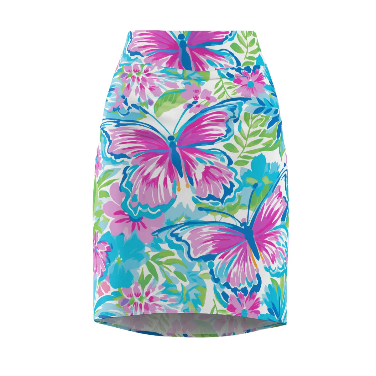 colorful-butterflies-v4-bleistiftrock-fur-damen-eleganter-mid-waist-rock-mit-stretch-komfort-bleistiftrock-jlr-design-jlr-design-de-4 - JLR Design