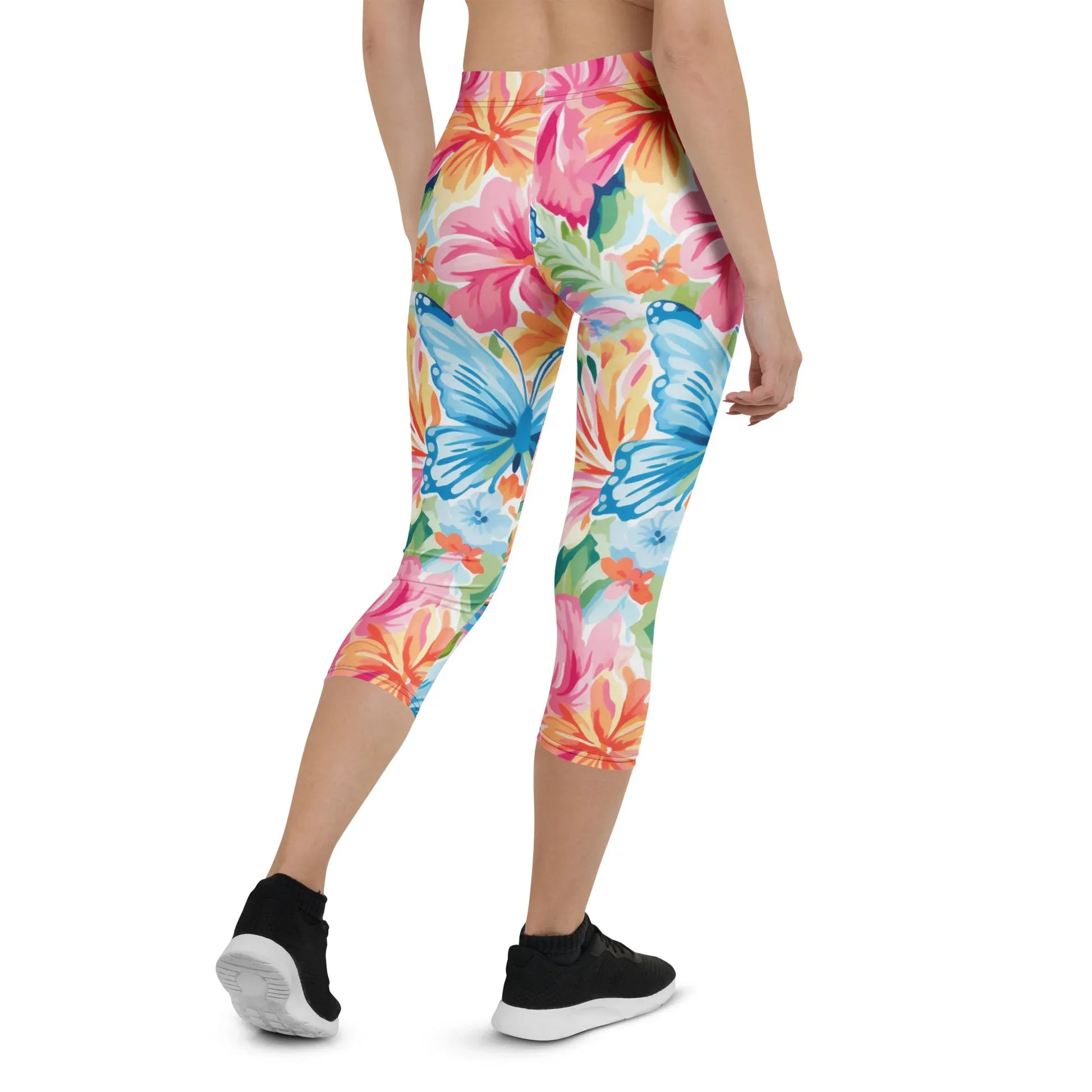 colorful-butterflies-v4-damen-capri-leggings-capri-leggings-jlr-design-8 - JLR Design