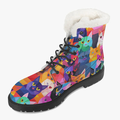 colorful-cats-faux-fur-leder-boots-boots-jlr-design-4 - JLR Design