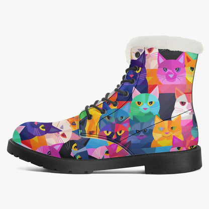 colorful-cats-faux-fur-leder-boots-boots-jlr-design-5 - JLR Design