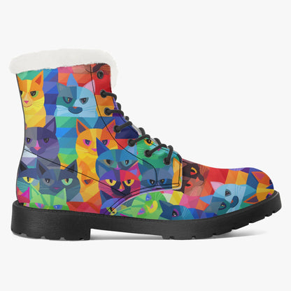 colorful-cats-faux-fur-leder-boots-boots-jlr-design-9 - JLR Design