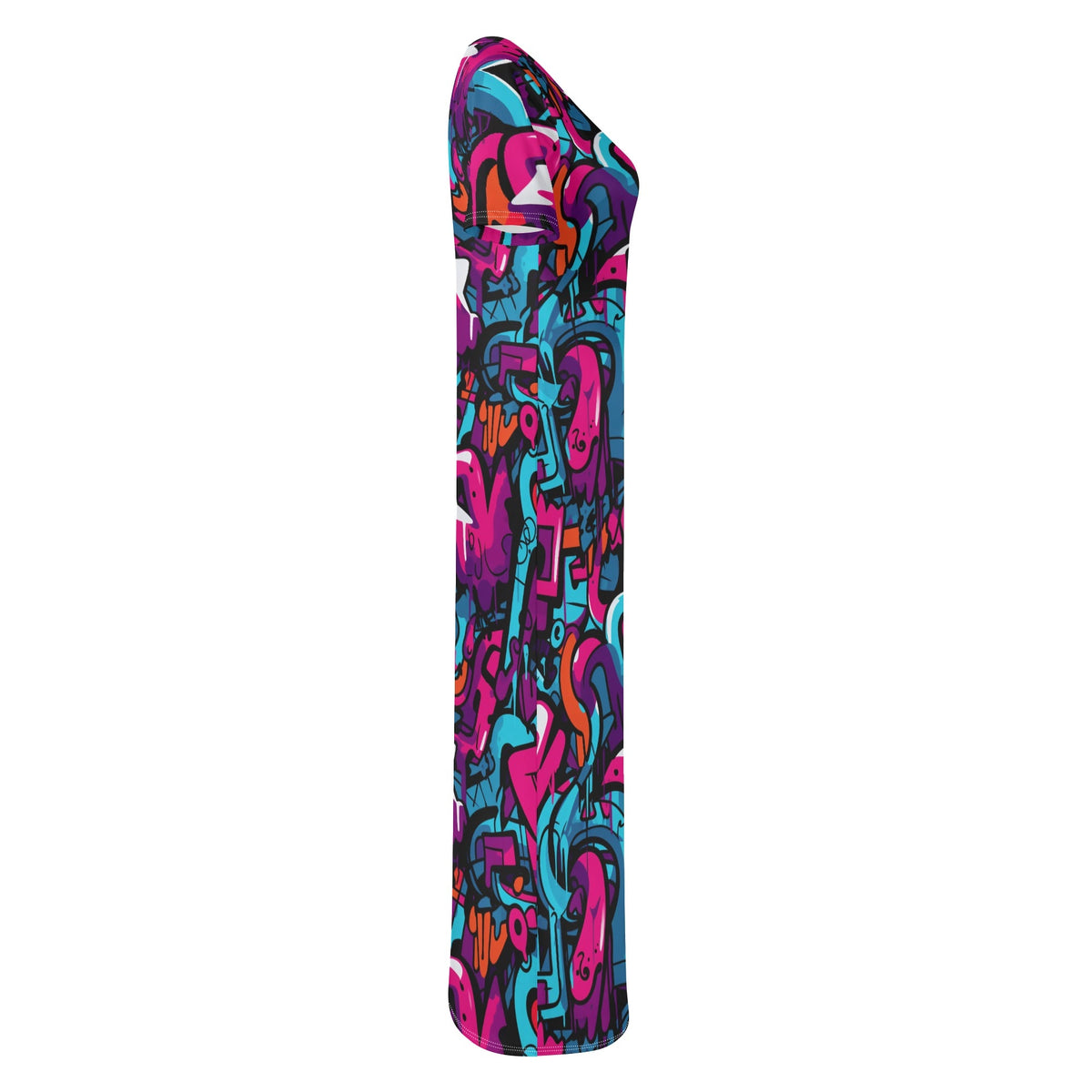 colorful-graffiti-pop-art-v3-bodycon-maxi-dress-jlr-design-jlr-design-de-5 - JLR Design