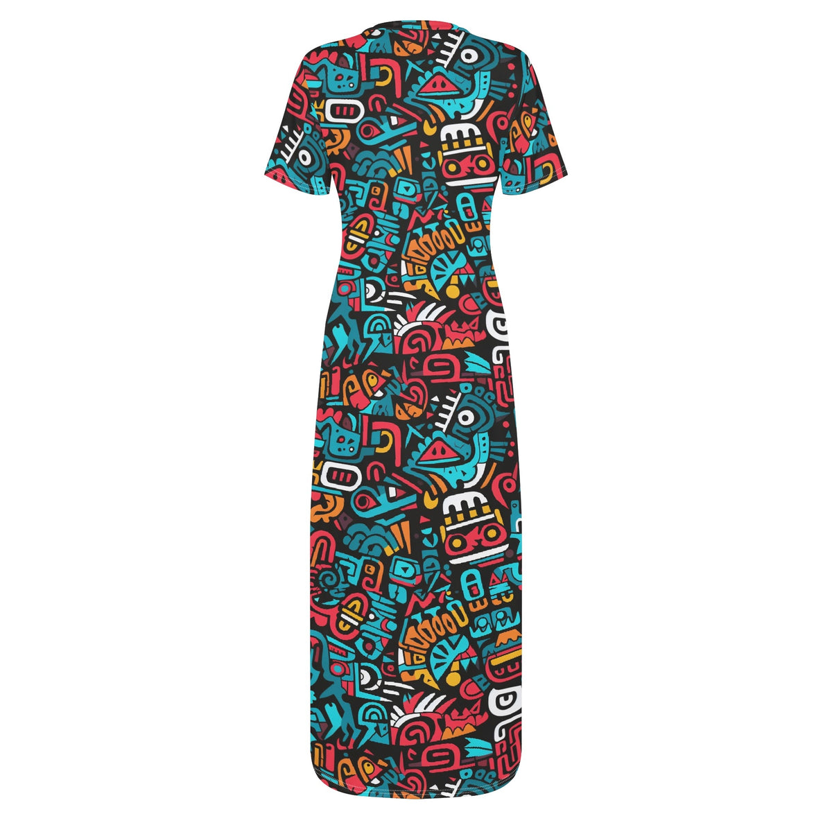 colorful-graffiti-pop-art-v8-bodycon-maxi-dress-long-dress-jlr-design-jlr-design-de-4 - JLR Design