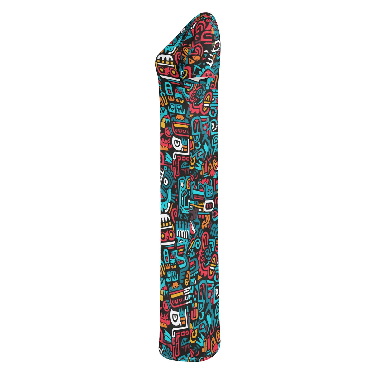 colorful-graffiti-pop-art-v8-bodycon-maxi-dress-long-dress-jlr-design-jlr-design-de-6 - JLR Design