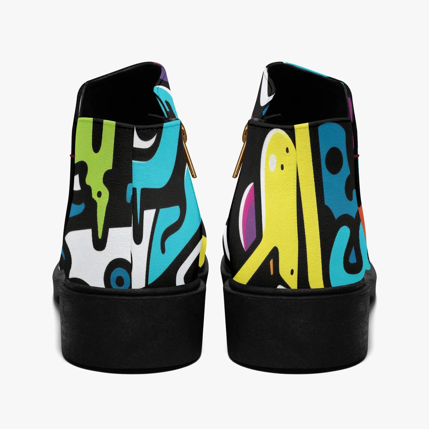 colorful-graffiti-v1-elegante-reissverschluss-stiefeletten-stiefeletten-jlr-design-2 - JLR Design